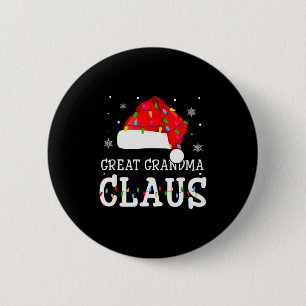 Great Grandma Claus Cool Holiday Matching Pajamas  6 Cm Round Badge