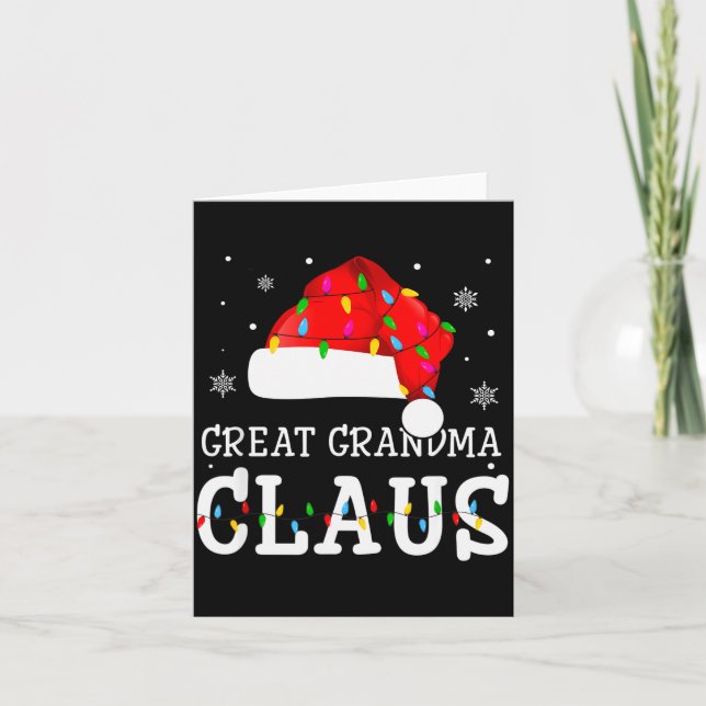 Great Grandma Claus Cool Holiday Matching Pajamas  Card (Front)