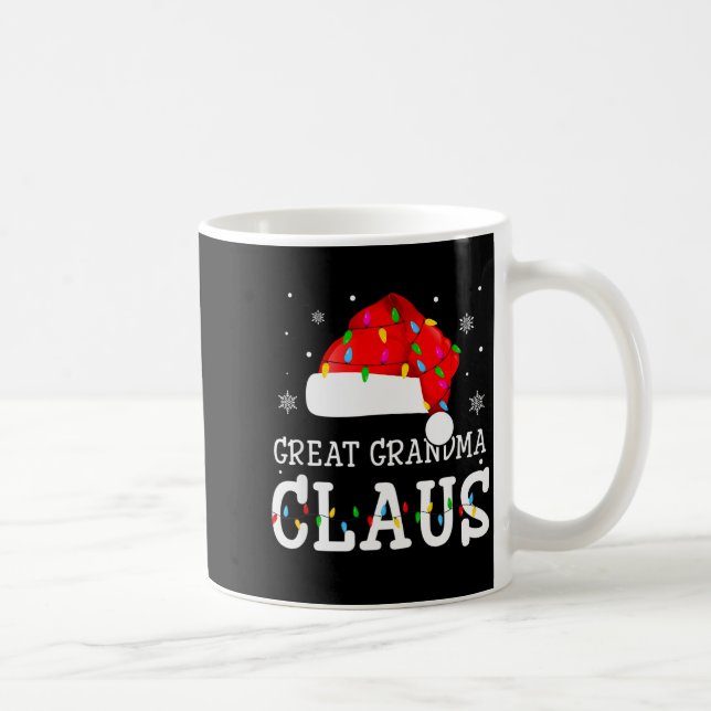Great Grandma Claus Cool Holiday Matching Pajamas  Coffee Mug (Right)