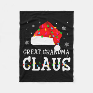 Great Grandma Claus Cool Holiday Matching Pajamas Fleece Blanket