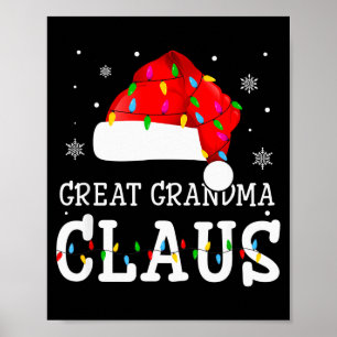 Great Grandma Claus Cool Holiday Matching Pajamas  Poster