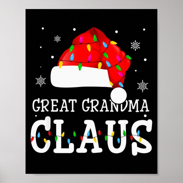 Great Grandma Claus Cool Holiday Matching Pajamas  Poster (Front)