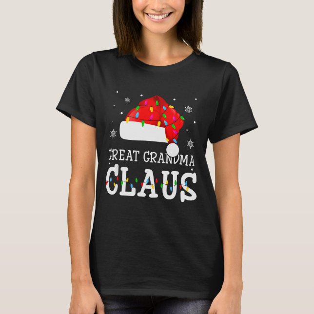 Great Grandma Claus Cool Holiday Matching Pajamas  T-Shirt (Front)