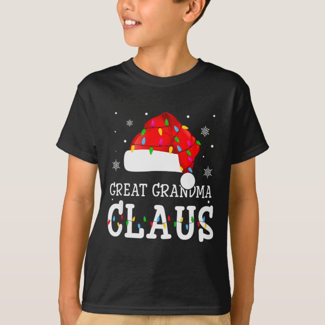 Great Grandma Claus Cool Holiday Matching Pajamas  T-Shirt (Front)