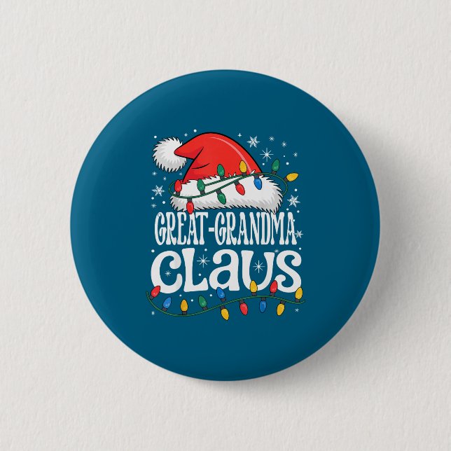 Great-grandma Claus Funny Xmas Christmas Grandma H 6 Cm Round Badge (Front)