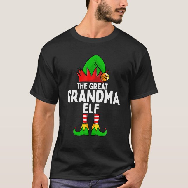 Great Grandma Elf Matching Family Christmas Women T-Shirt (Front)