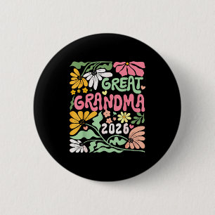 Great Grandma Est. 2026 Promoted To Great Grandma  6 Cm Round Badge