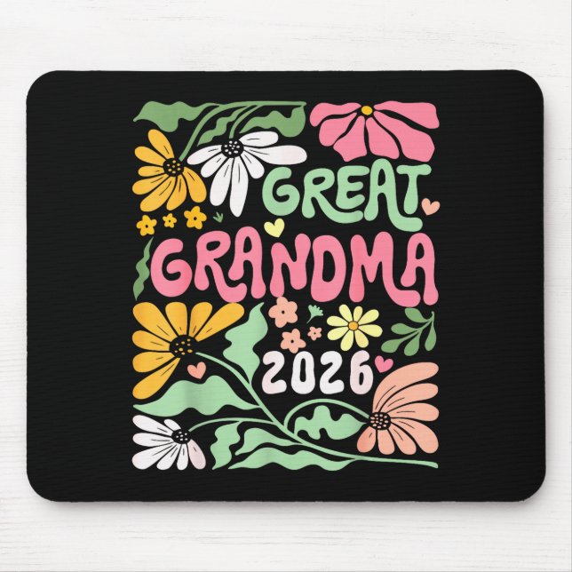 Great Grandma Est. 2026 Promoted To Great Grandma  Mouse Mat (Front)