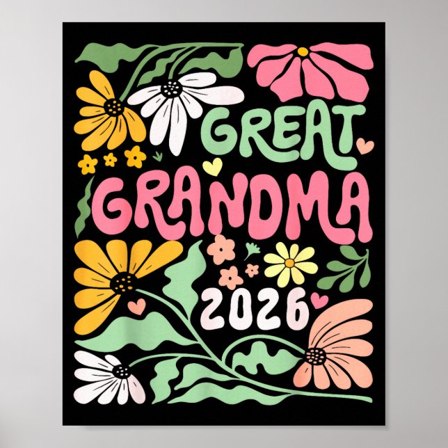 Great Grandma Est. 2026 Promoted To Great Grandma  Poster (Front)