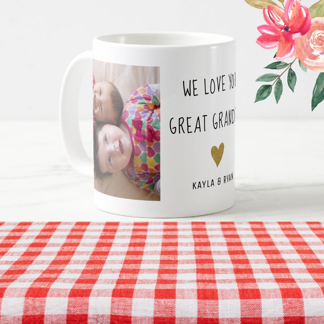 Great Grandma Grandkids 2 Photo Collage  Coffee Mug (Great Grandma Grandkids 2 Photo Collage Coffee Mug)