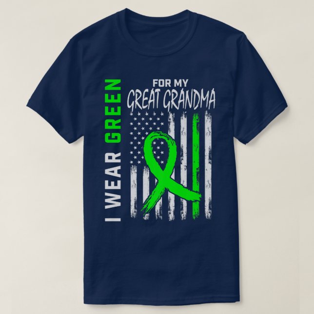 Great Grandma Kidney Disease Cerebral Palsy Awaren T-Shirt (Design Front)
