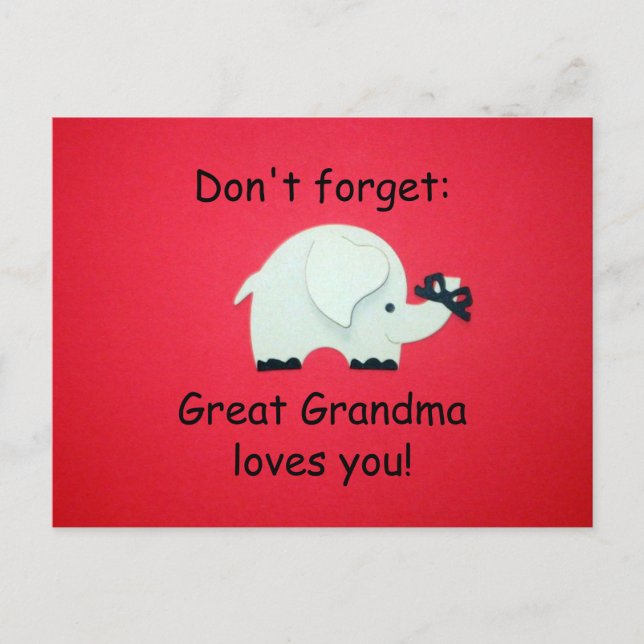 Great Grandma loves you! Postcard (Front)