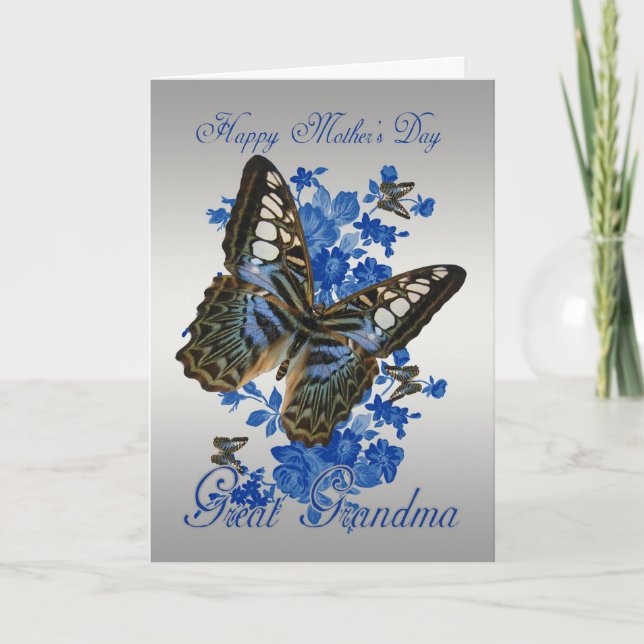 Great Grandma, Mother's Day Card With Butterflies (Front)