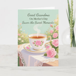 Great Grandma Mothers Day Sweet Moments Rose Card