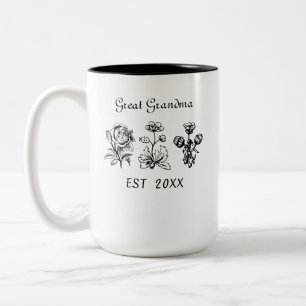 Great Grandma Mug, Promoted To Great Grandma Two-Tone Coffee Mug