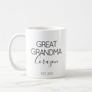 Great Grandma Name Pregnancy Announcement Gift Coffee Mug
