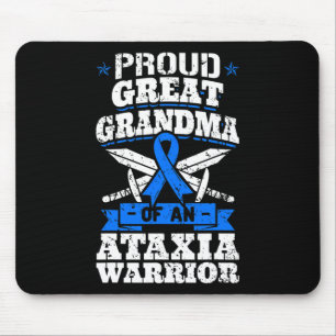 Great Grandma Of An Ataxia Warrior Awareness Ribbo Mouse Mat