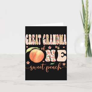 Great Grandma Of One Sweet Peach 1st Birthday Girl Card
