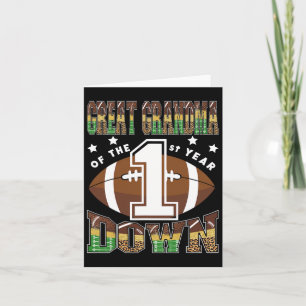 Great Grandma Of The 1st Year Down Football 1st Bi Card