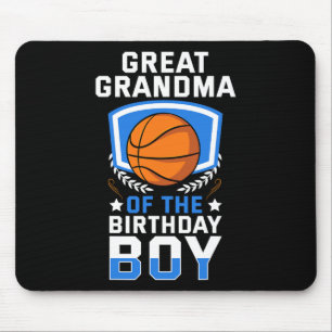 Great Grandma Of The Birthday Boy Basketball Famil Mouse Mat
