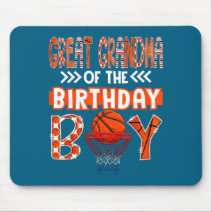 Great Grandma Of The Birthday Boy Basketball Lover Mouse Mat