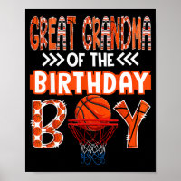 Great Grandma Of The Birthday Boy Basketball Lover
