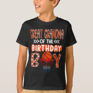 Great Grandma Of The Birthday Boy Basketball Lover T-Shirt