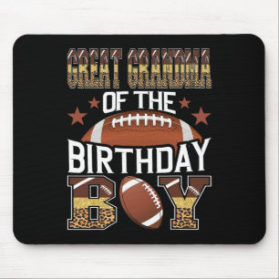 Great Grandma Of The Birthday Boy Football Baller Mouse Mat