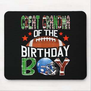 Great Grandma Of The Birthday Boy Game Day Footbal Mouse Mat
