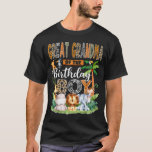 Great Grandma Of The Birthday Boy Jungle Safari An T-Shirt<br><div class="desc">Great Grandma Of The Birthday Boy Jungle Safari Animals</div>