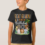 Great Grandma Of The Birthday Boy Jungle Safari An T-Shirt<br><div class="desc">Great Grandma Of The Birthday Boy Jungle Safari Animals</div>