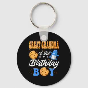 Great Grandma Of The Birthday Boy Milk Cookies 1st Key Ring
