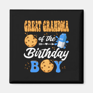 Great Grandma Of The Birthday Boy Milk Cookies 1st Magnet