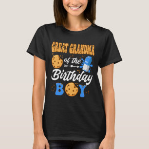 Great Grandma Of The Birthday Boy Milk Cookies 1st T-Shirt