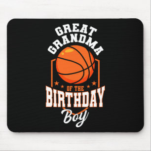 Great Grandma Of The Birthday Boy Sketll Theme Bda Mouse Mat