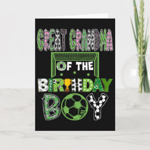 Great Grandma Of The Birthday Boy Soccer Player Bi Card