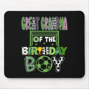 Great Grandma Of The Birthday Boy Soccer Player Bi Mouse Mat