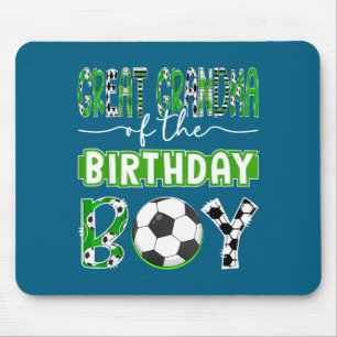 Great Grandma Of The Birthday Boy Soccer Player Bi Mouse Mat