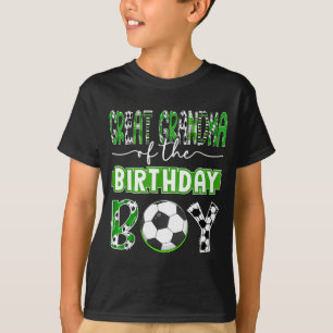 Great Grandma Of The Birthday Boy Soccer Player Bi T-Shirt