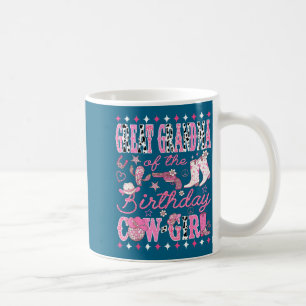 Great Grandma Of The Birthday Cow-girl Rodeo Weste Coffee Mug