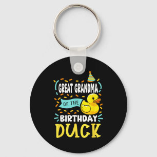 Great grandma of the birthday duck boy rubber duck key ring