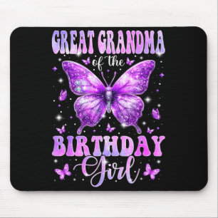 Great Grandma of The Birthday Girl Butterfly Mouse Mat