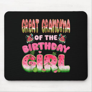 Great Grandma Of The Birthday Girl One In A Melon  Mouse Mat