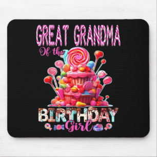 Great Grandma of The Birthday Girl Sweet Candy Mouse Mat