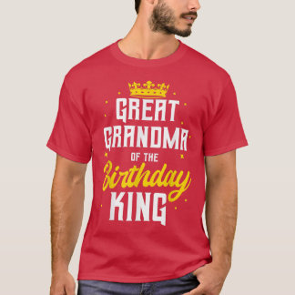 Great Grandma of the Birthday King Party Crown Bda T-Shirt