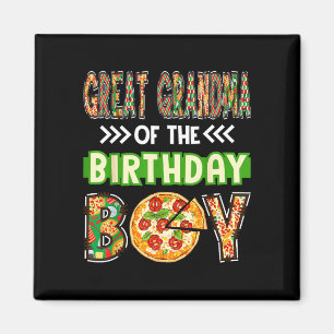 Great grandma of the boy birthday boy pizza lover magnet