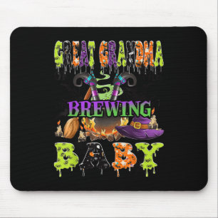 Great Grandma Of The Brewing Baby Halloween Baby S Mouse Mat