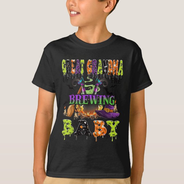 Great Grandma Of The Brewing Baby Halloween Baby S T-Shirt (Front)