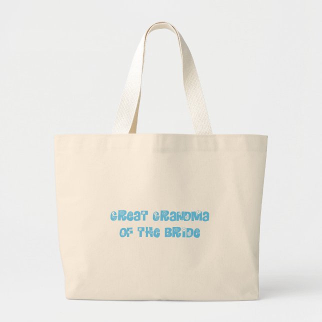 Great Grandma of the Bride Large Tote Bag (Front)