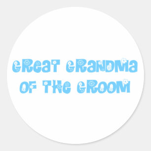 Great Grandma of the Groom Classic Round Sticker